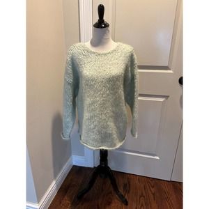 MADEWELL Seafoam Green Mohair Blend Oversized Sweater SZ M EUC